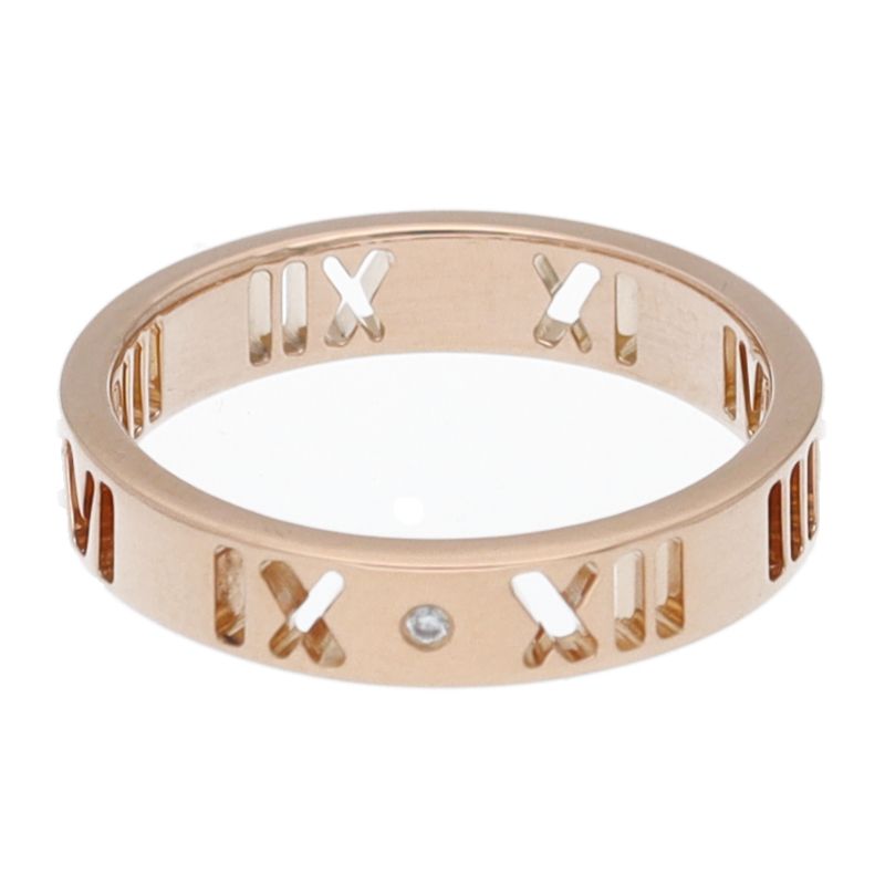 Tiffany & Co Atlas Diamond Ring 18k Pink Gold — view 3