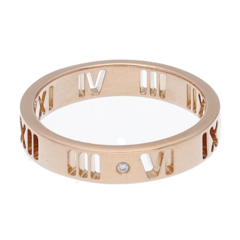 Tiffany & Co Atlas Diamond Ring 18k Pink Gold — view 2