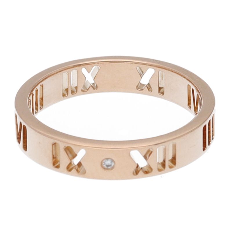 Tiffany & Co Atlas Diamond Ring 18k Pink Gold — view 5