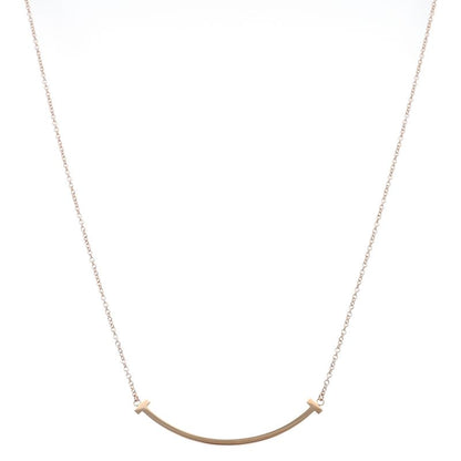 Tiffany & Co T Smile Small Necklace 18k Pink Gold — view 2
