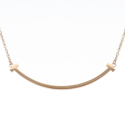 Tiffany & Co T Smile Small Necklace 18k Pink Gold