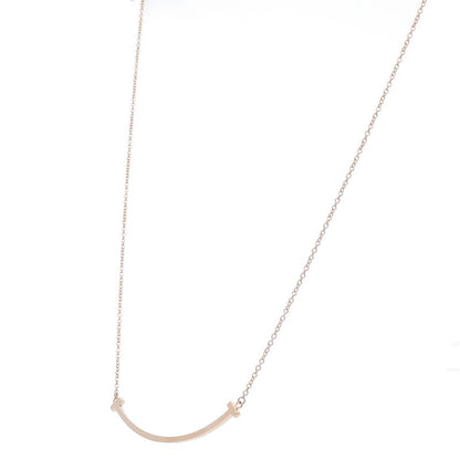 Tiffany & Co T Smile Small Necklace 18k Pink Gold — view 3