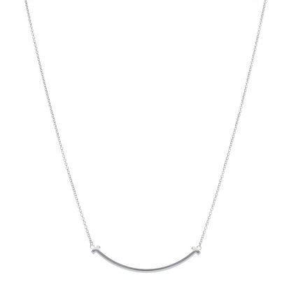 Tiffany & Co T Smile Small Necklace 18k White Gold — view 2