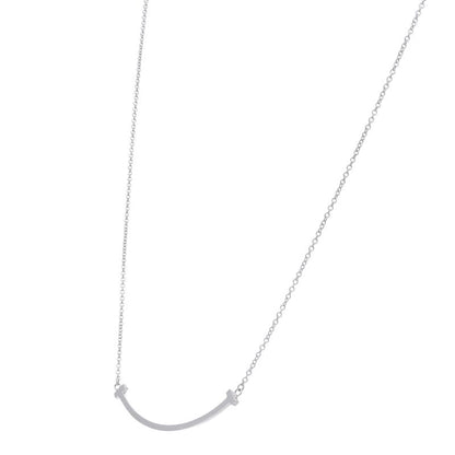 Tiffany & Co T Smile Small Necklace 18k White Gold — view 3