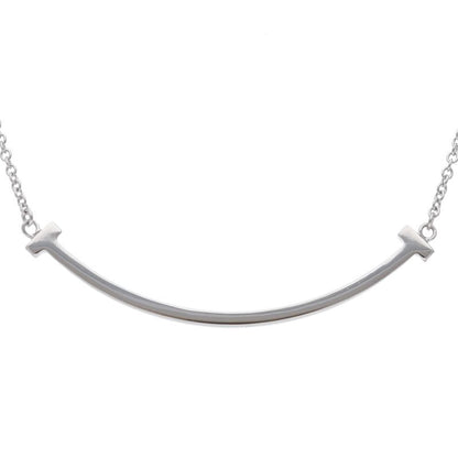 Tiffany & Co T Smile Small Necklace 18k White Gold