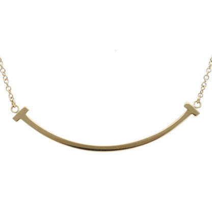Tiffany & Co T Smile Small Necklace 18k Yellow Gold