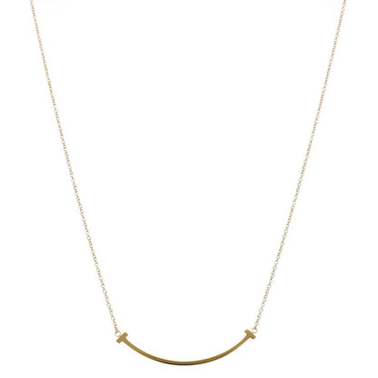 Tiffany & Co T Smile Small Necklace 18k Yellow Gold — view 2