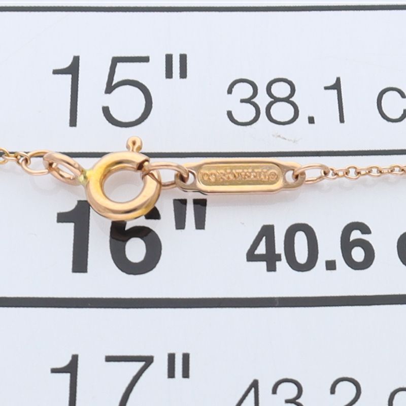 Tiffany & Co Atlas Bar Necklace Diamond 18k Pink Gold — view 4