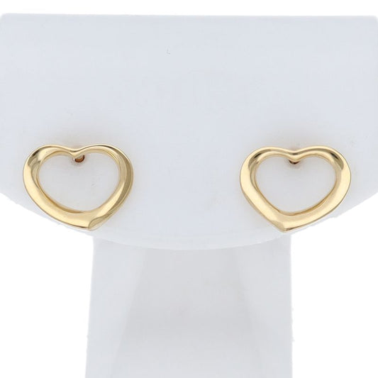 Tiffany & Co Open Heart Earrings 18k Yellow Gold