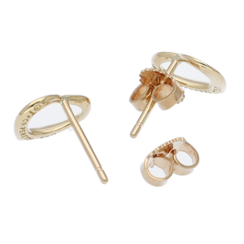 Tiffany & Co Open Heart Earrings 18k Yellow Gold — view 2