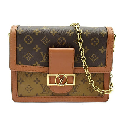 Louis Vuitton Dauphine MM Monogram Reverse Shoulder Bag Brown