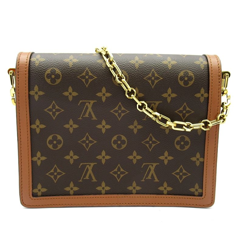 Louis Vuitton Dauphine MM Monogram Reverse Shoulder Bag Brown — view 4