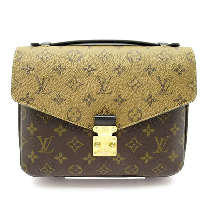 Louis Vuitton Pochette Metis MM Monogram Reverse Shoulder Bag Brown