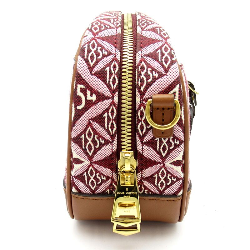 Louis Vuitton Deauville Mini Monogram Jacquard Handbag Bordeaux — view 5