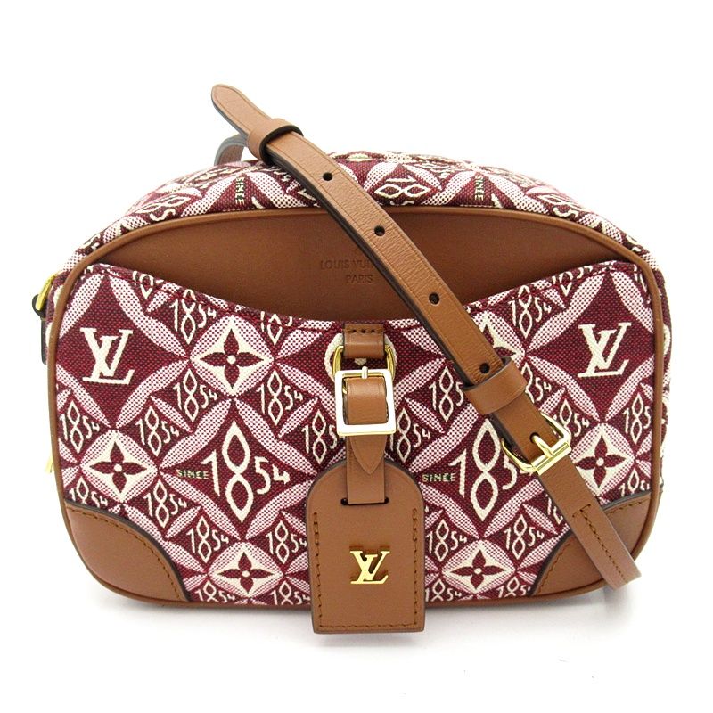 Louis Vuitton Deauville Mini Monogram Jacquard Handbag Bordeaux