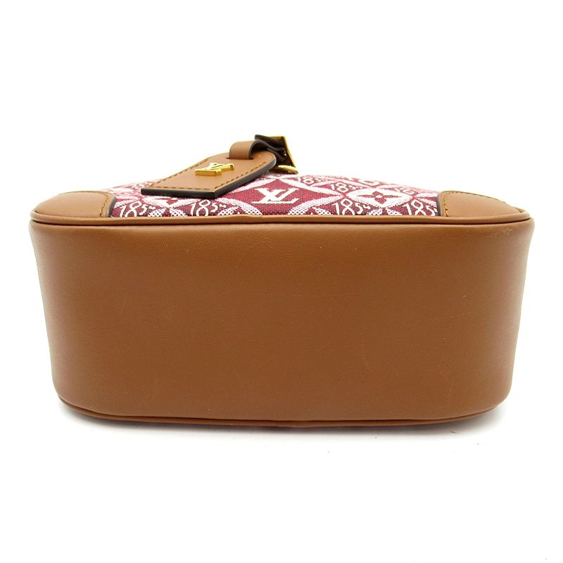 Louis Vuitton Deauville Mini Monogram Jacquard Handbag Bordeaux — view 6