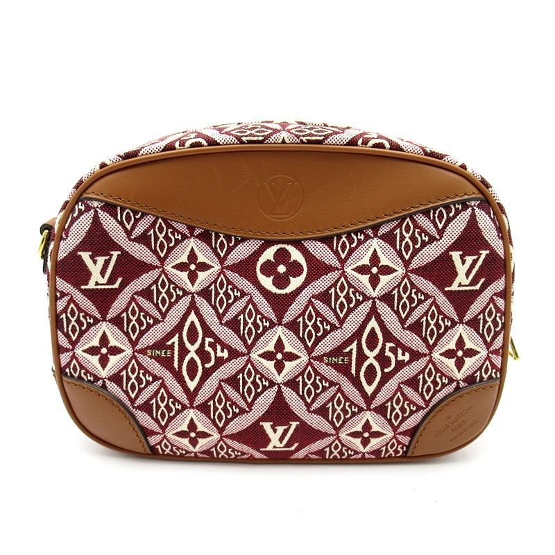 Louis Vuitton Deauville Mini Monogram Jacquard Handbag Bordeaux — view 4