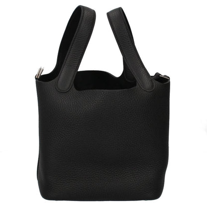 Hermes Picotin Lock PM Taurillon Clemence Handbag Black — view 4