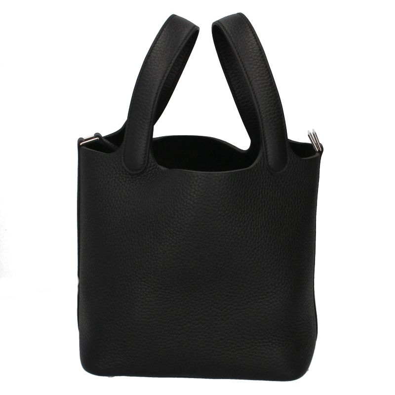 Hermes Picotin Lock PM Taurillon Clemence Handbag Black