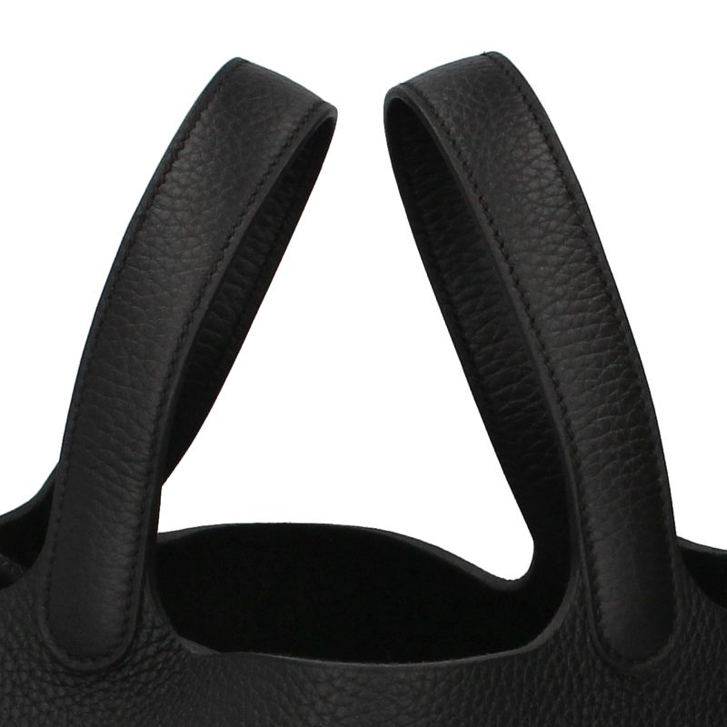 Hermes Picotin Lock PM Taurillon Clemence Handbag Black — view 2