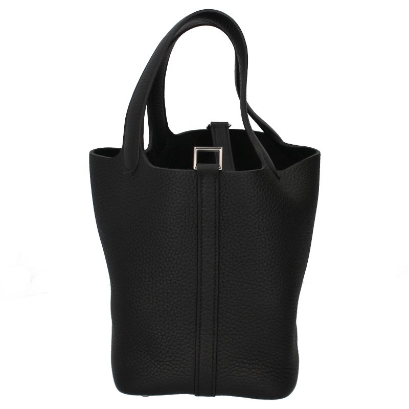 Hermes Picotin Lock PM Taurillon Clemence Handbag Black — view 3