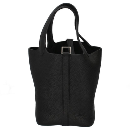Hermes Picotin Lock PM Taurillon Clemence Handbag Black — view 3