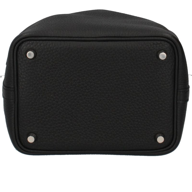 Hermes Picotin Lock PM Taurillon Clemence Handbag Black — view 6