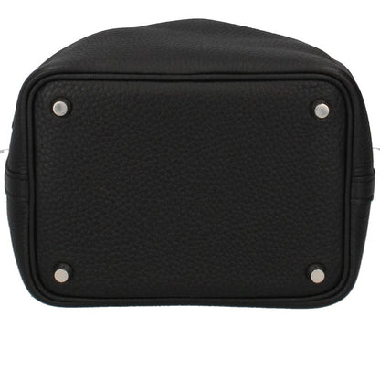 Hermes Picotin Lock PM Taurillon Clemence Handbag Black — view 6