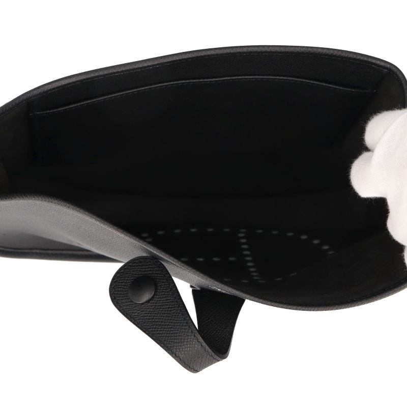 Hermes Evelyne 1 PM Veau Epsom Shoulder Bag Noir — view 6