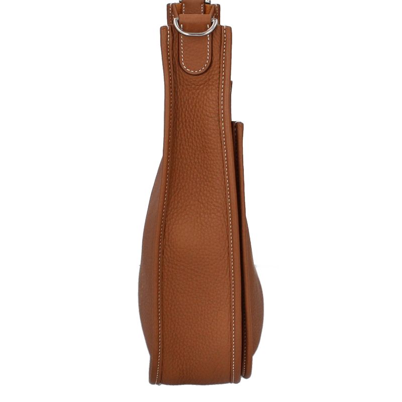 Hermes Evelyne 3 PM Taurillon Clemence Shoulder Bag Gold — view 2