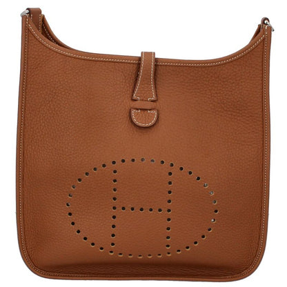 Hermes Evelyne 3 PM Taurillon Clemence Shoulder Bag Gold