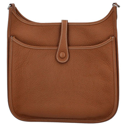 Hermes Evelyne 3 PM Taurillon Clemence Shoulder Bag Gold — view 3