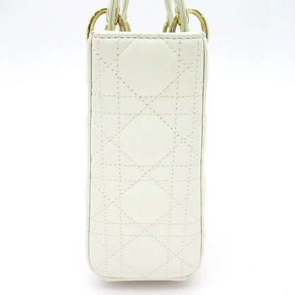 Dior Lady Dior MY Abc Small Lambskin Handbag White — view 5