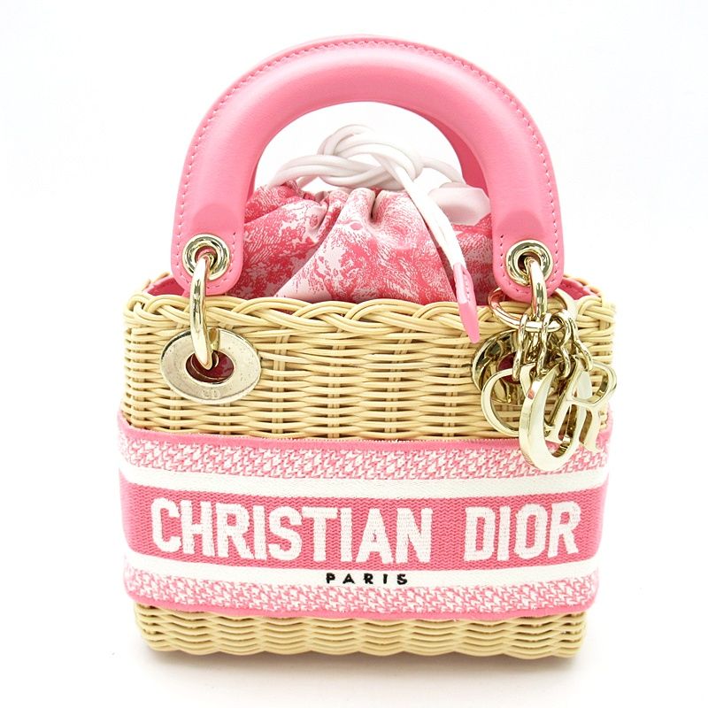Dior Lady Dior Dioliviera Mini Wicker Toile de Juixaca Doskin Ha Handbag