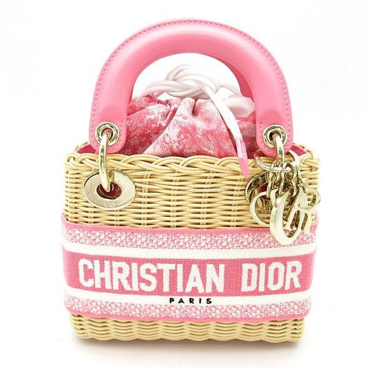 Dior Lady Dior Dioliviera Mini Wicker Toile de Juixaca Doskin Ha Handbag