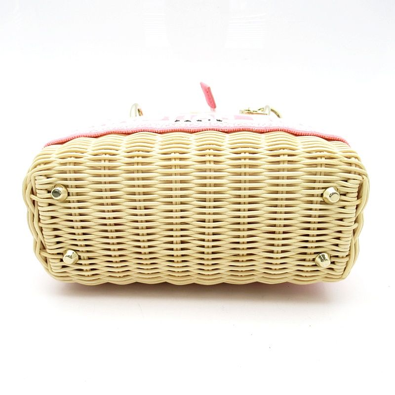 Dior Lady Dior Dioliviera Mini Wicker Toile de Juixaca Doskin Ha Handbag — view 6