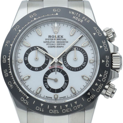 Rolex Cosmograph Daytona Watch Box SS Ceramic White Polished