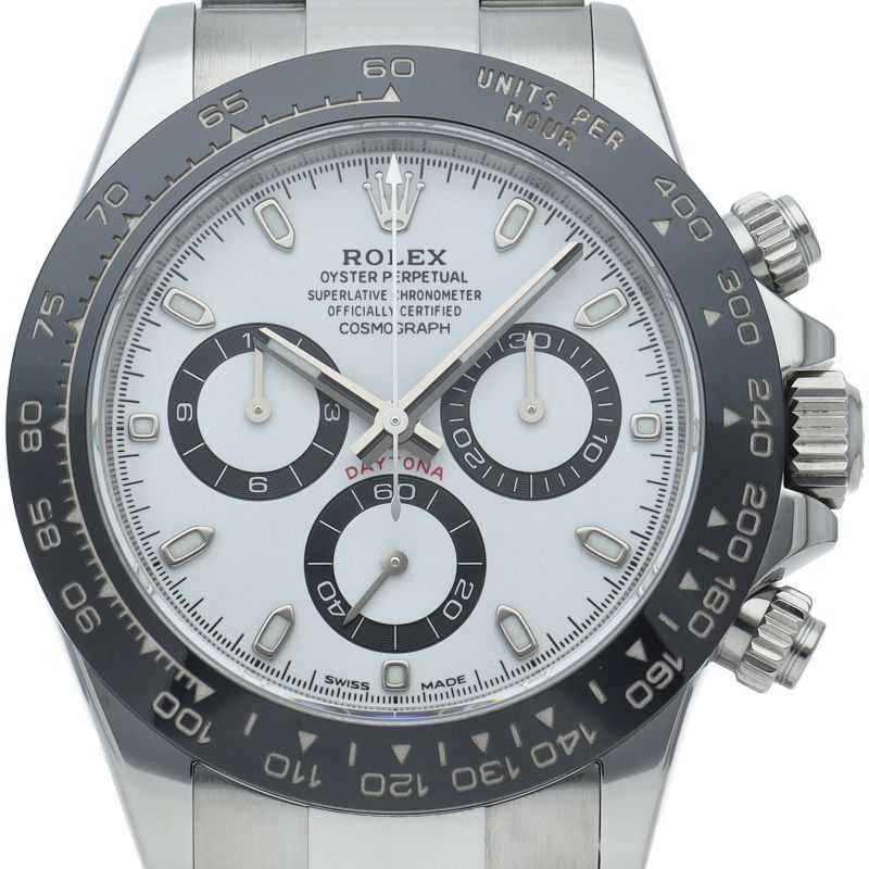 Rolex Cosmograph Daytona Watch Box SS Ceramic White Polished