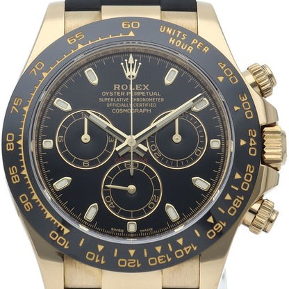 Rolex Cosmograph Daytona Watch Box 18k Yellow Gold Rubber Black Polished