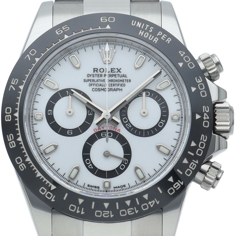 Rolex Cosmograph Daytona Watch Box SS Ceramic White Polished