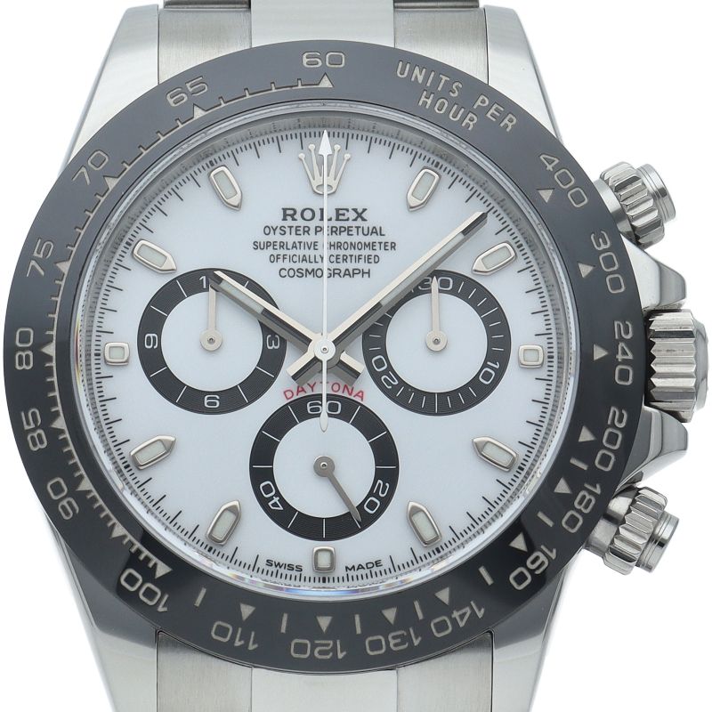 Rolex Cosmograph Daytona Watch Box SS Ceramic White Polished