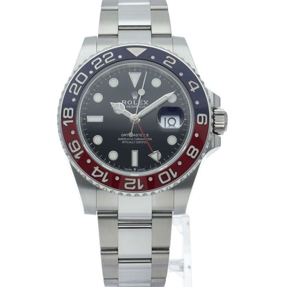 Rolex GMT Master 2 Watch Oyster Box SS Black Polished — view 2