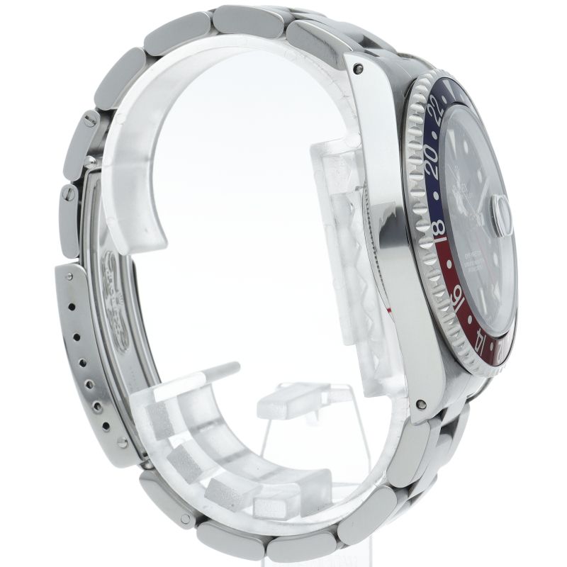 Rolex GMT Master 1 Tritium Single Buckle SS Watch Black Polished — view 4