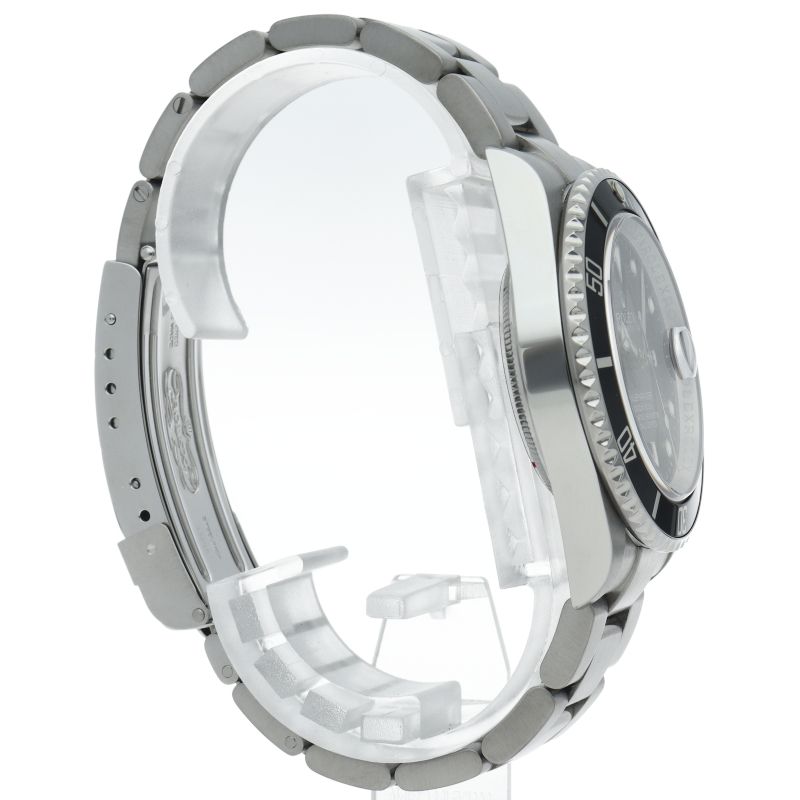 Rolex Submarinade Date Roulette SS Watch Black Polished — view 4