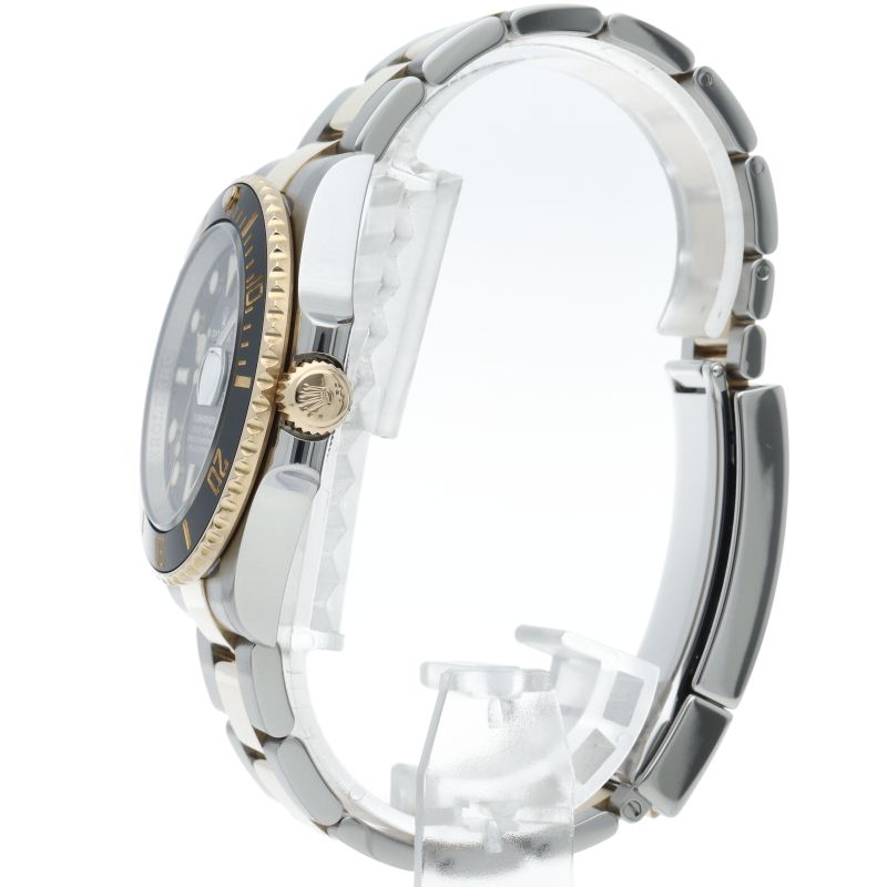 Rolex Submariner Date Watch 18k Yellow Gold SS Black Polished — view 3