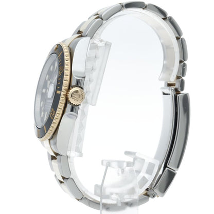 Rolex Submariner Date Watch 18k Yellow Gold SS Black Polished — view 3