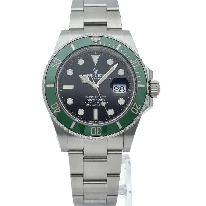 Rolex Submariner Date Watch Green Box SS Black — view 2