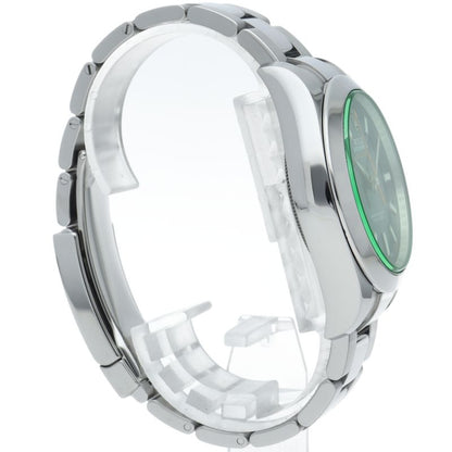 Rolex Milgauss Watch Green Saffiano Blue Box — view 4