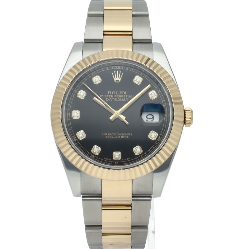 Rolex Datejust 41 Watch Oy Star Diamond Box 18k Yellow Gold SS — view 2