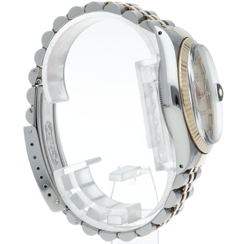 Rolex Datejust Watch Diamond Antique 18k Yellow Gold SS Champagne — view 4